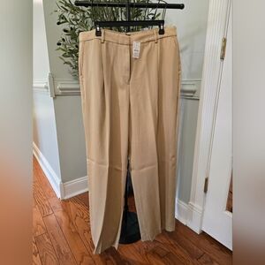 J Crew Beige Wide-Leg Trousers